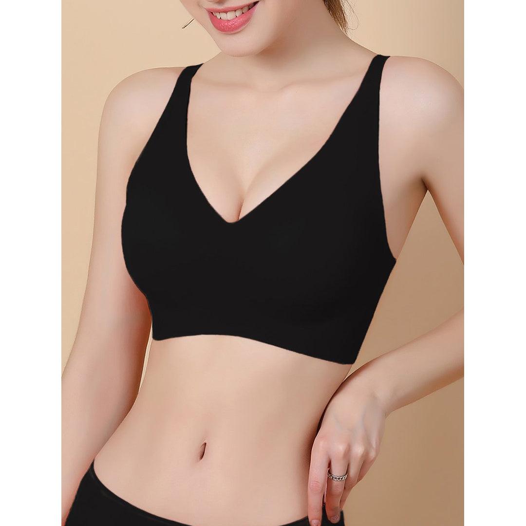 Back Closure Seamless Wireless Bra - forlest