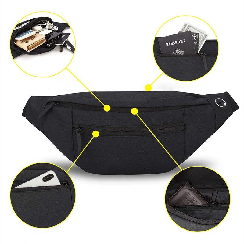 Filhot™ Multi-pocket Design Large Capacity Sports Waist Bag