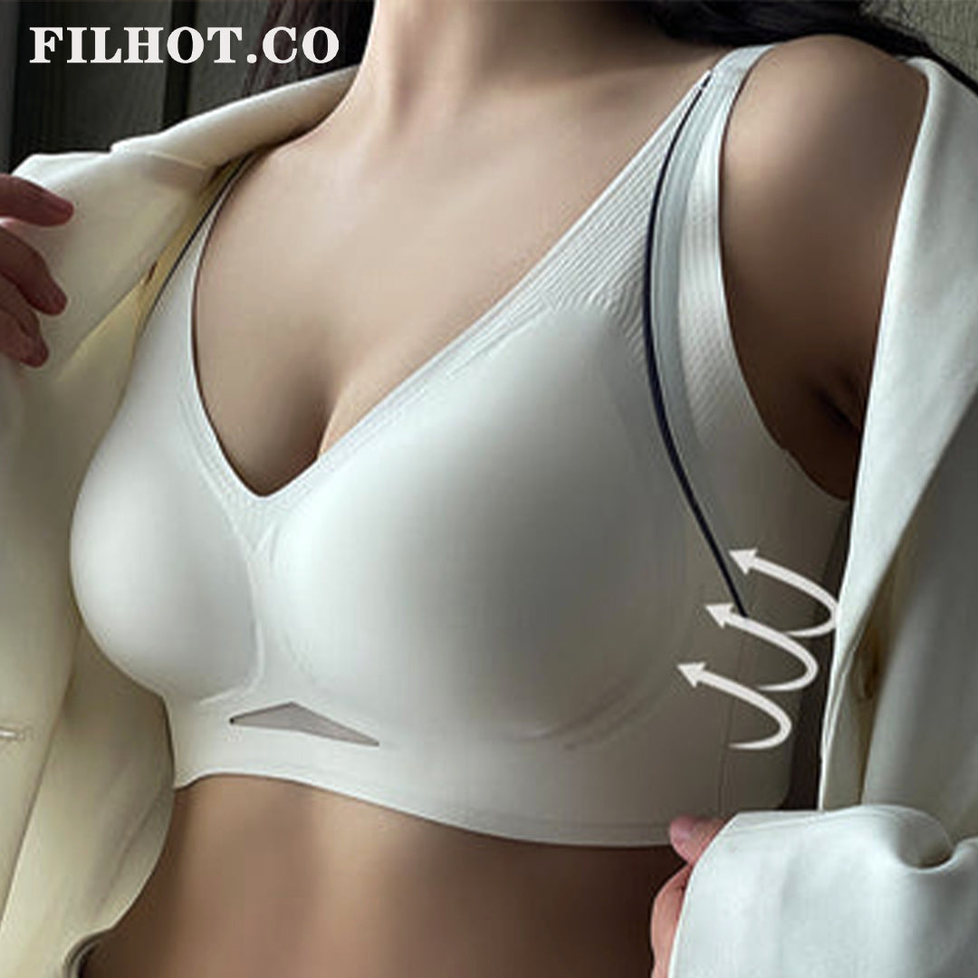 Filhot™ Seamless W Supportive V-neck Bra With Clasp Up to DDD CUP