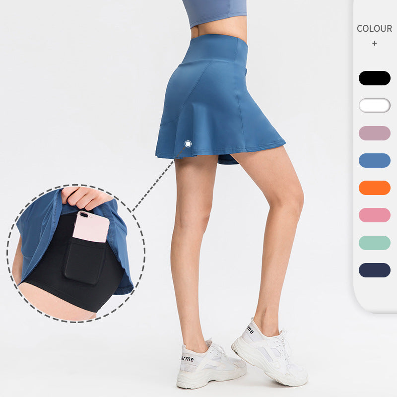 Filhot™ High Waisted Athletic Pleated Skirts With Shorts Pockets