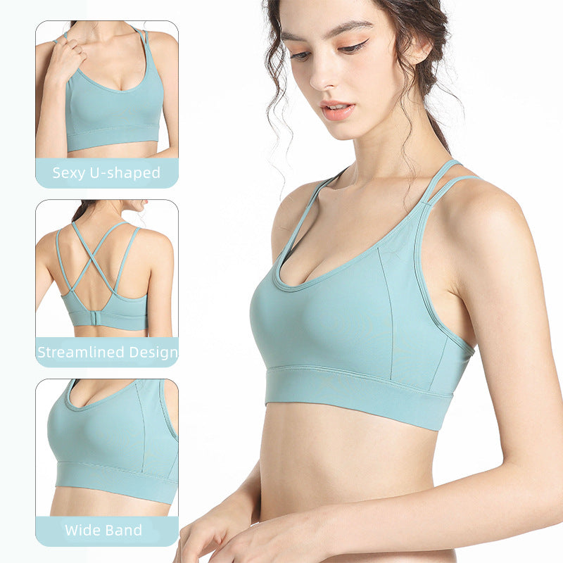 Filhot™ Criss Cross Yoga Sports Bra Up To 3XL