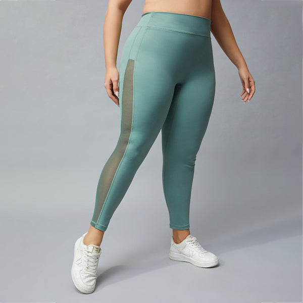 Filhot™ High Waisted Plus Size Workout Leggings With Mesh