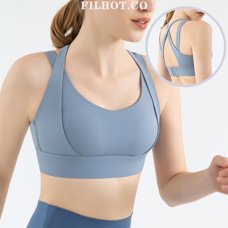 Filhot™ Back Cross Sports Bra Up to 4XL