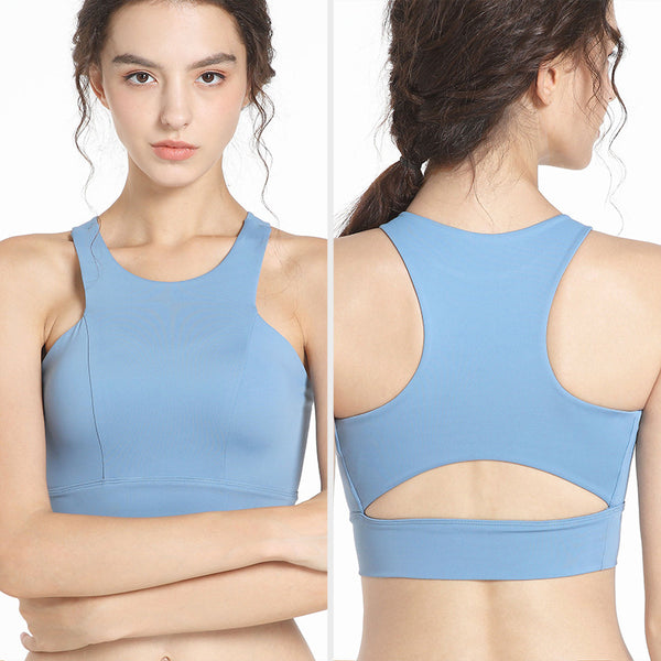 Filhot™ High Neck Racerback Yoga Sports Bra Up to 4XL