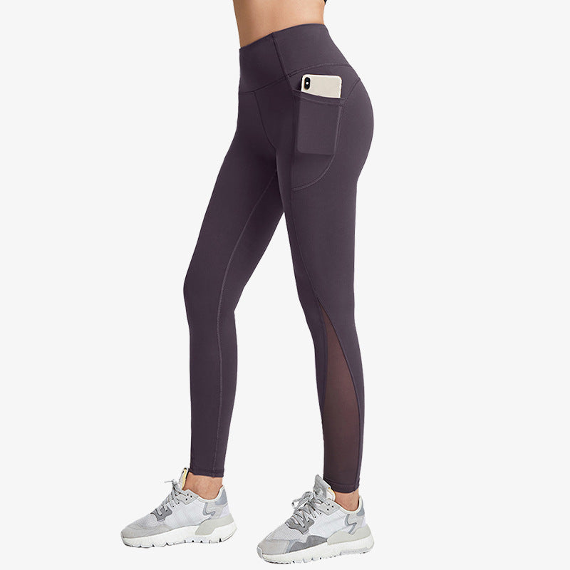 Filhot™ High-waisted Mesh Yoga Leggings With Side Pockets