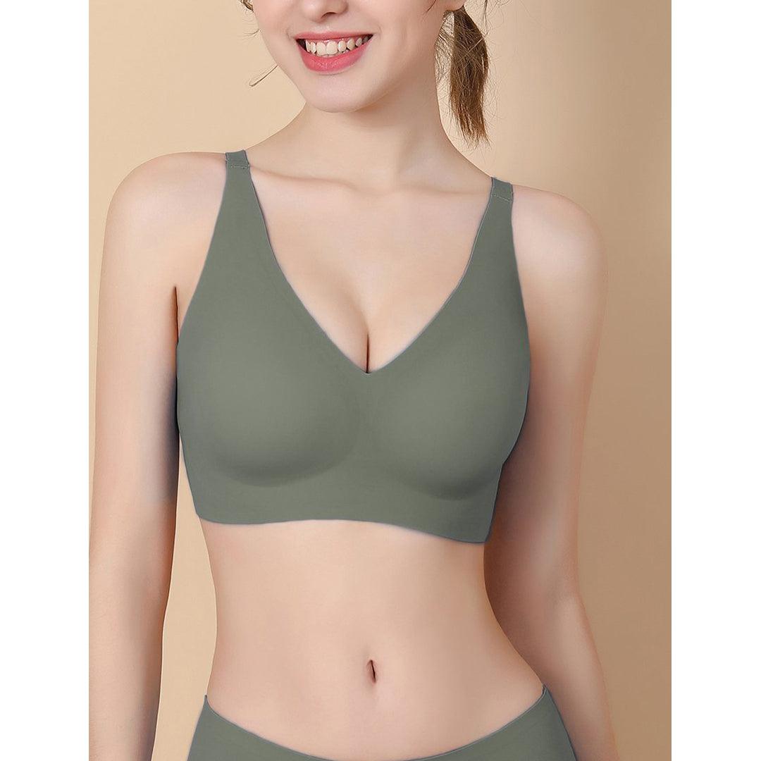 Back Closure Seamless Wireless Bra - forlest