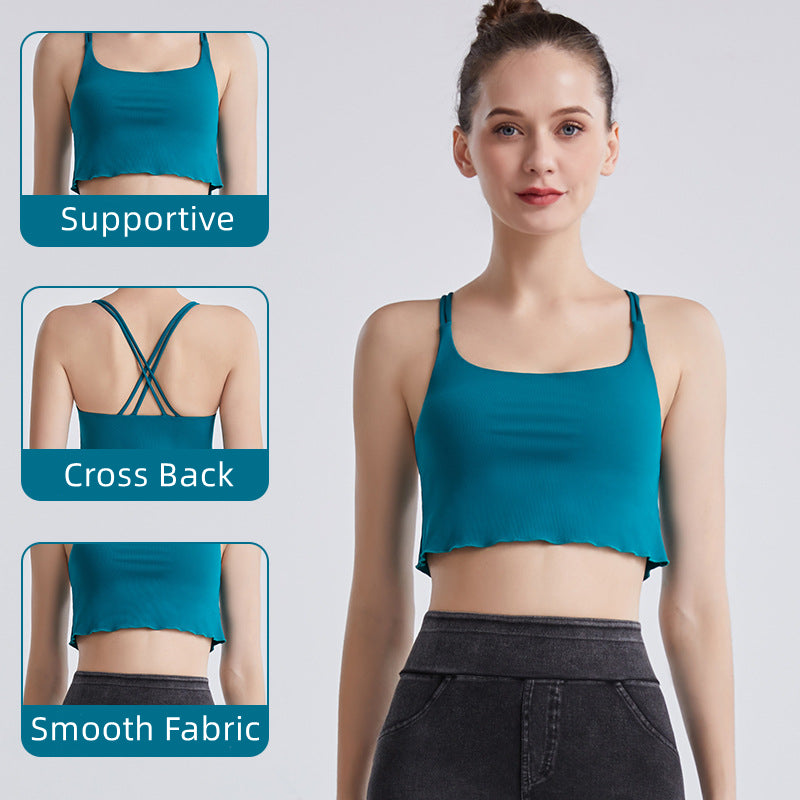 Filhot™ Criss Cross Back Breathable Yoga Sports Bra Up to 2XL