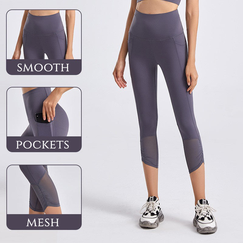 Filhot™ High Waist Workout Mesh Leggings With Pocket