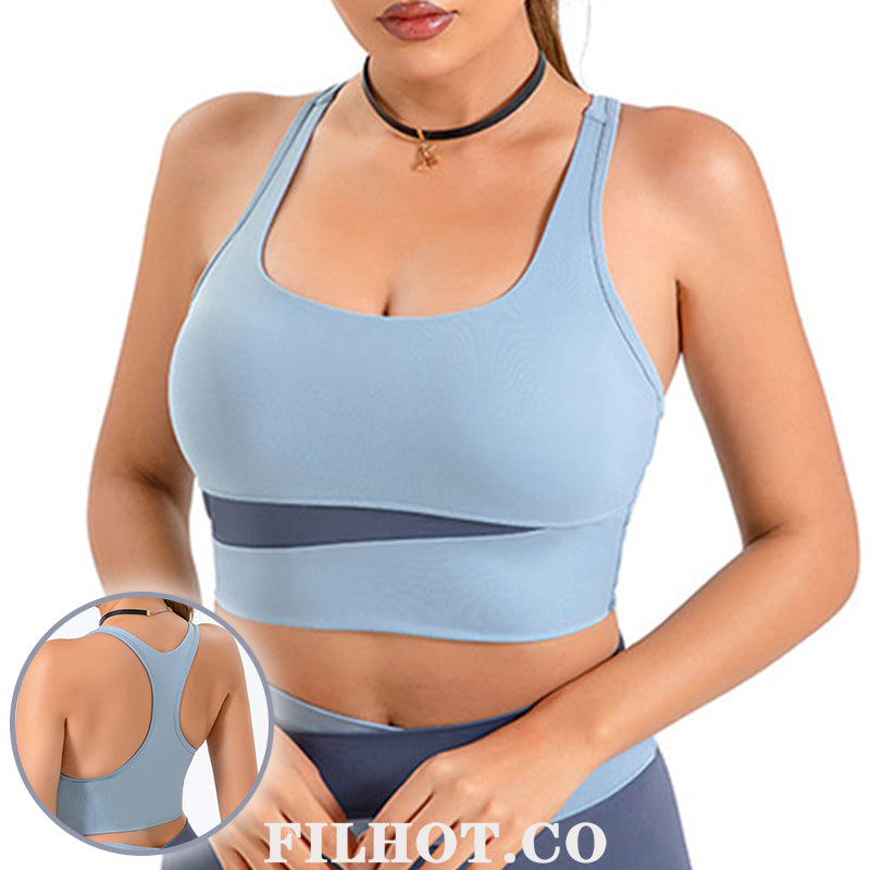 Filhot™ Cross Back Yoga Sports Bra Up To XL