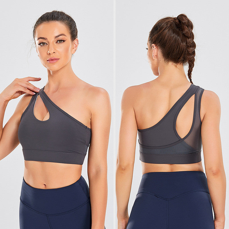 Filhot™ One Shoulder Strap Sexy Back Yoga Sports Bra