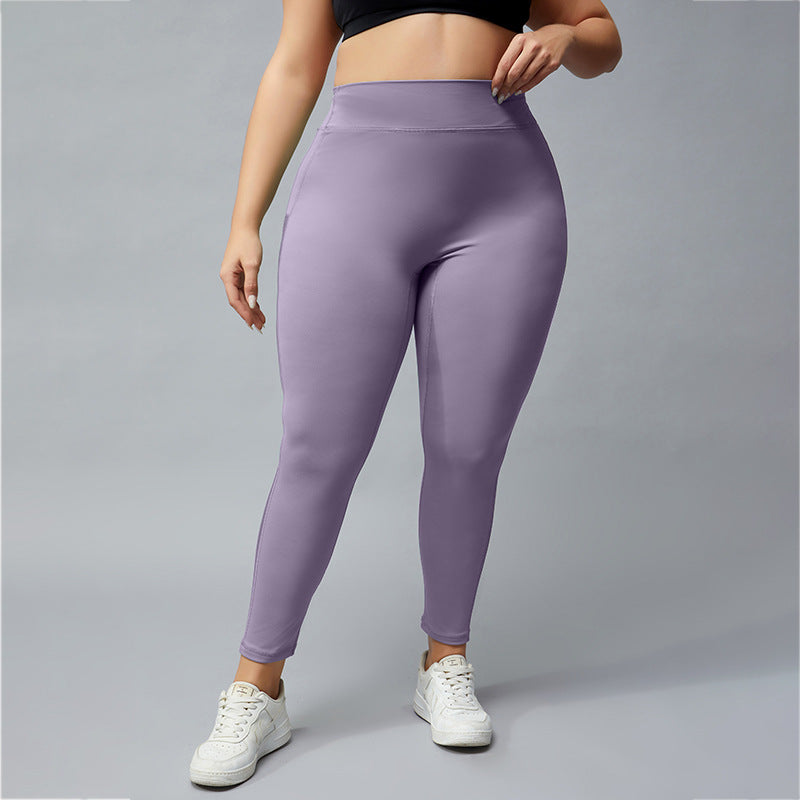 Filhot™ High Waisted Plus Size Workout Leggings With Mesh