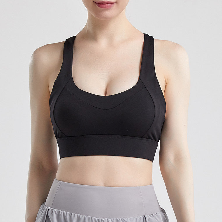 Filhot™ Super Elastic Criss Cross Back Sports Bra Up to 5XL