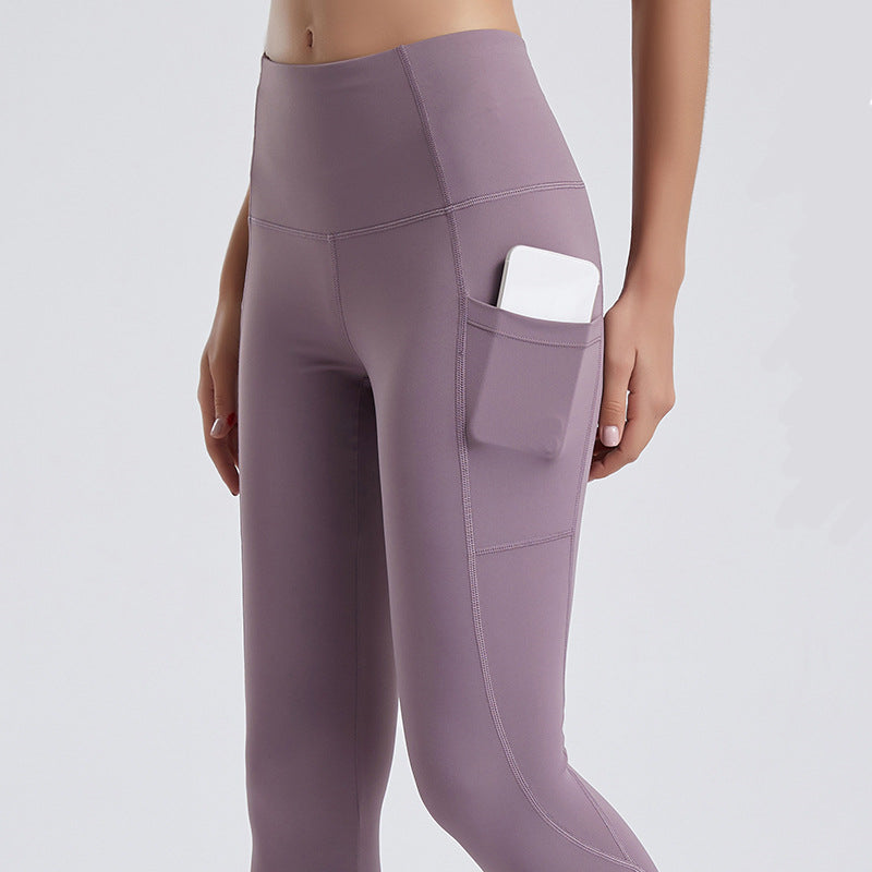 Filhot™ Stretchy Mesh Yoga Leggings With Side Pockets