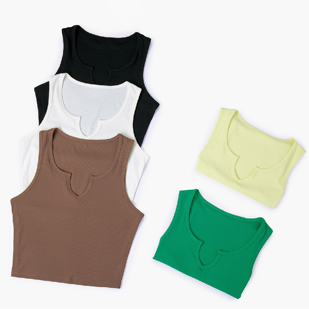 Filhot™ V-neck Design Lightweight Ribbed Sports Vest