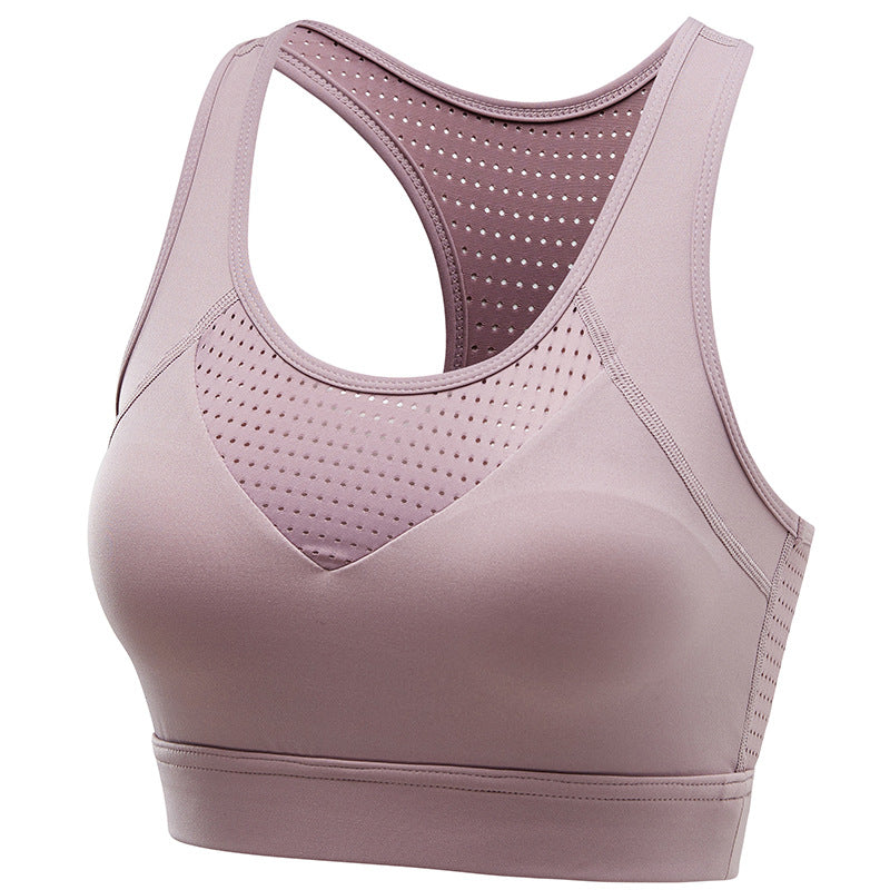 Filhot™ Mesh & Patchwork Design Sports Bra Up To 2XL