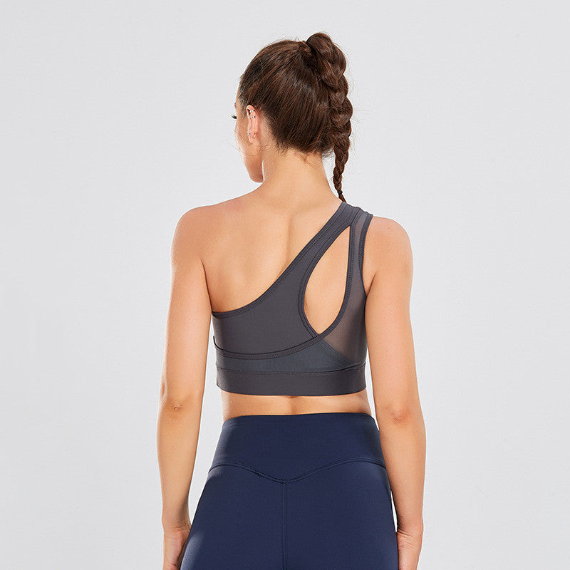 Filhot™ One Shoulder Strap Sexy Back Yoga Sports Bra