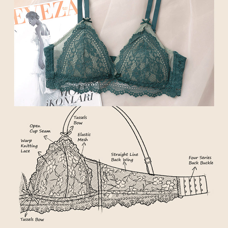 Filhot™ Flexible Triangle Cup Lace Bralette