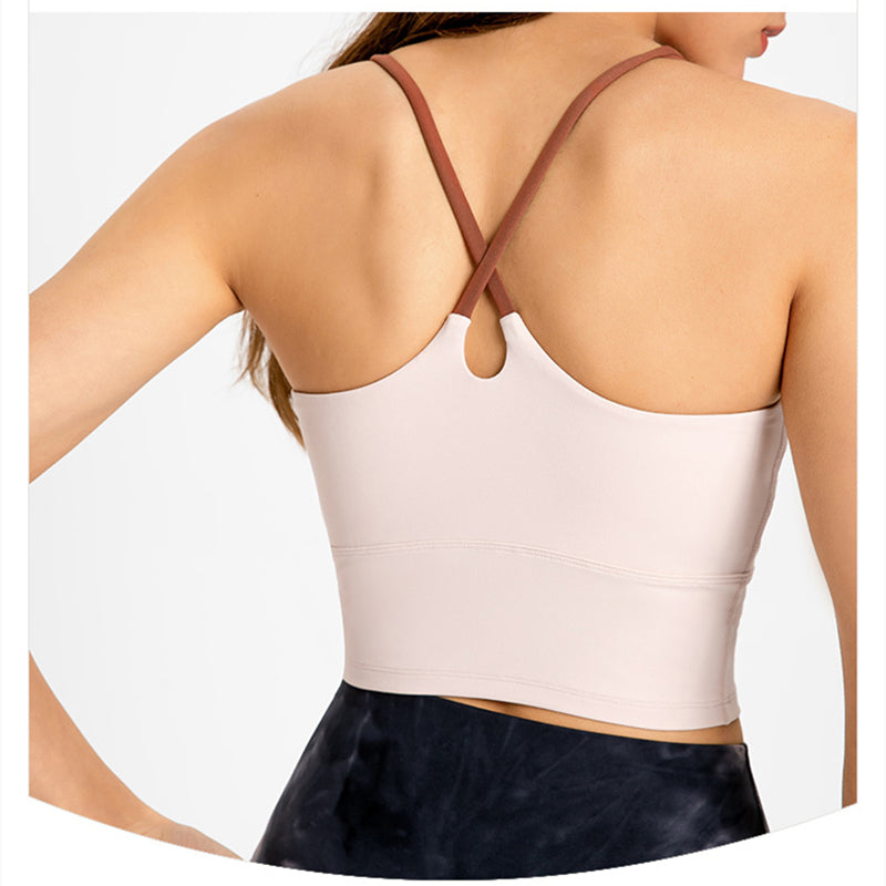 Filhot™ Lycra® Cross Back Stretchy Pull Over Sports Bra