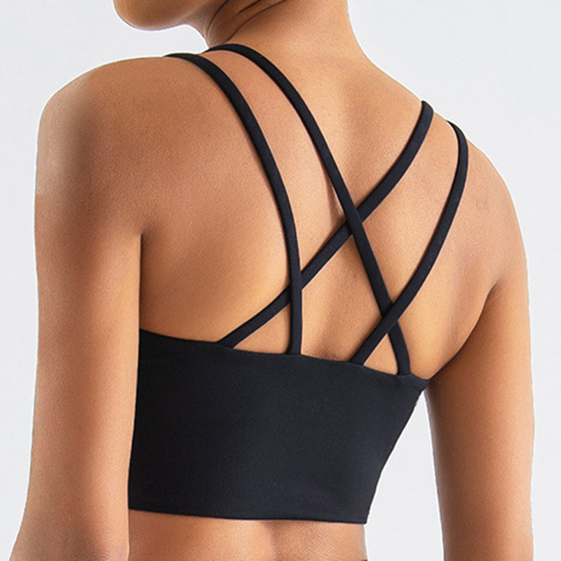 Filhot™ Double Cross Back Sports Bra Up To XL