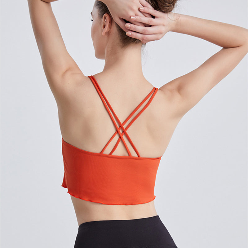 Filhot™ Criss Cross Back Breathable Yoga Sports Bra Up to 2XL