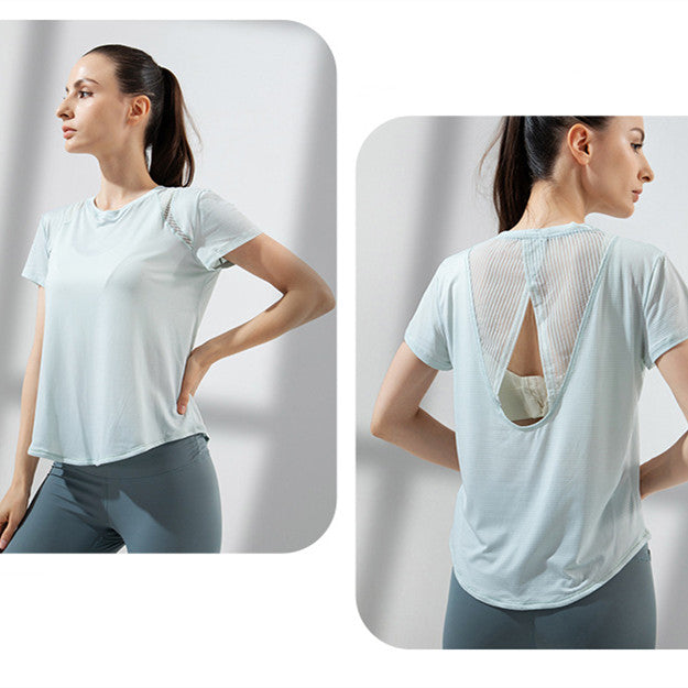 Filhot™ Lycra® Mesh Back Design Quick-drying Sports T-shirt