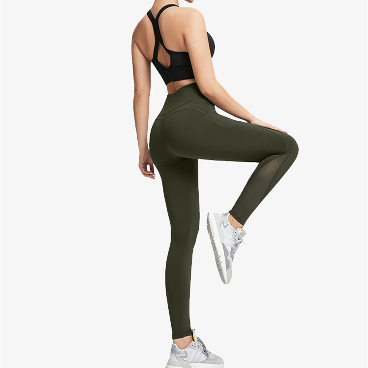 Filhot™ High-waisted Mesh Yoga Leggings With Side Pockets