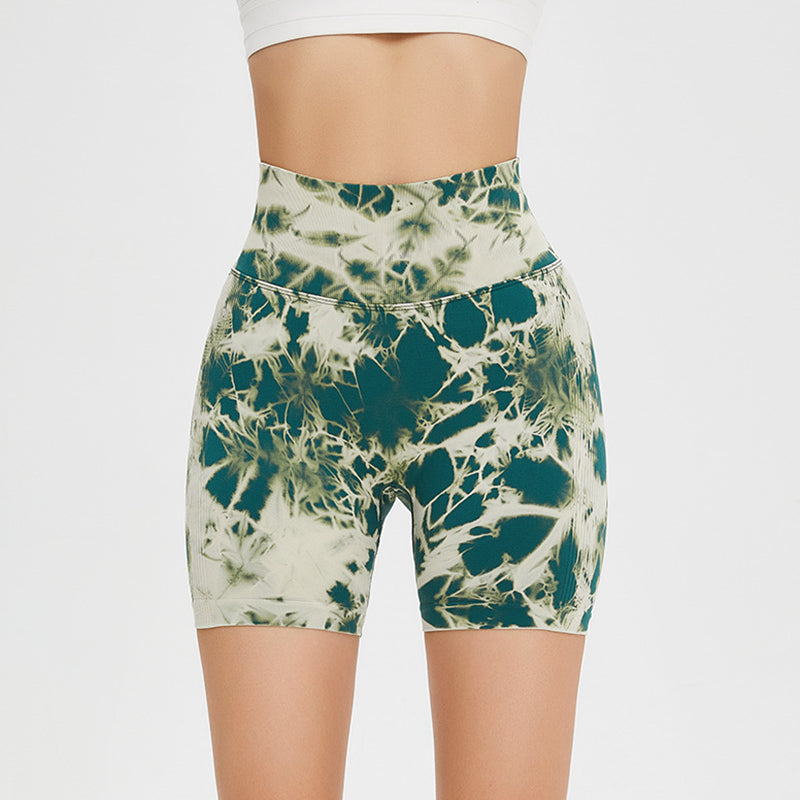 Filhot™ High-waisted Pattern Printed Stretchy Yoga Shorts