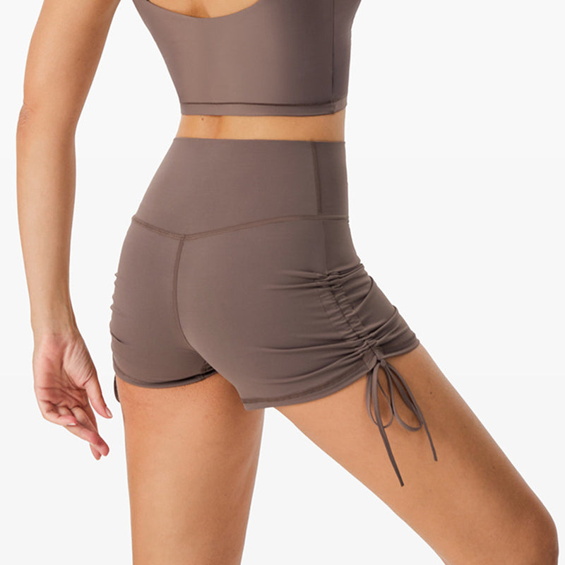 Filhot™ Lycra® Adjustable Yoga Scrunch Shorts With Side Drawstring