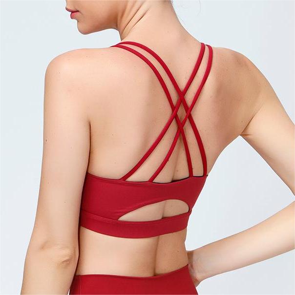 Filhot™  Seamless Cross Design Sports Bra