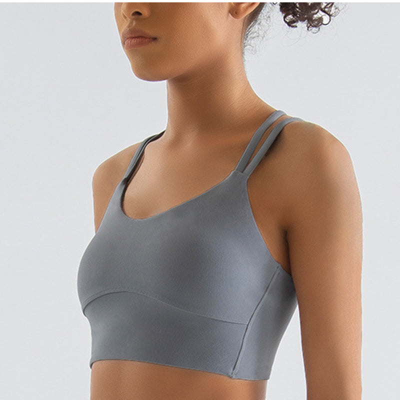 Filhot™ Double Cross Back Sports Bra Up To XL