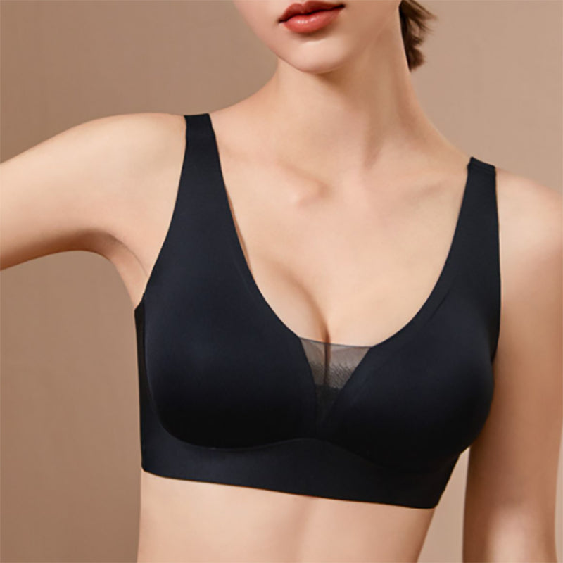 Filhot™ V-shape Mesh Wire Free Seamless Bra Up to DDD Cup