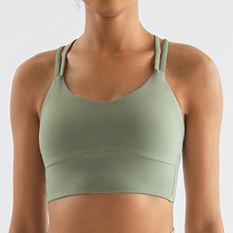 Filhot™ Double Cross Back Sports Bra Up To XL