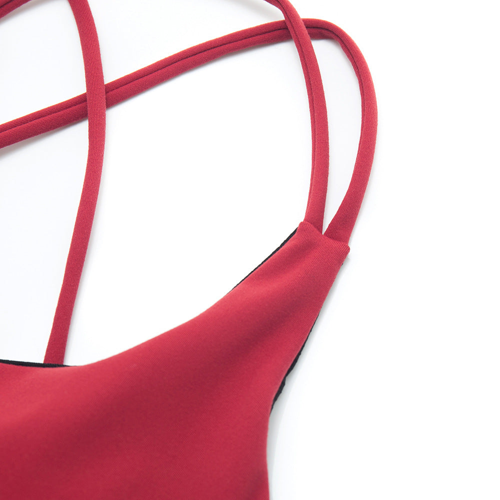 Filhot™  Seamless Cross Design Sports Bra