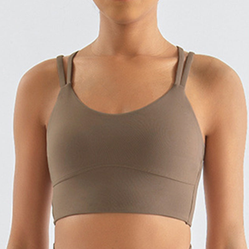 Filhot™ Double Cross Back Sports Bra Up To XL