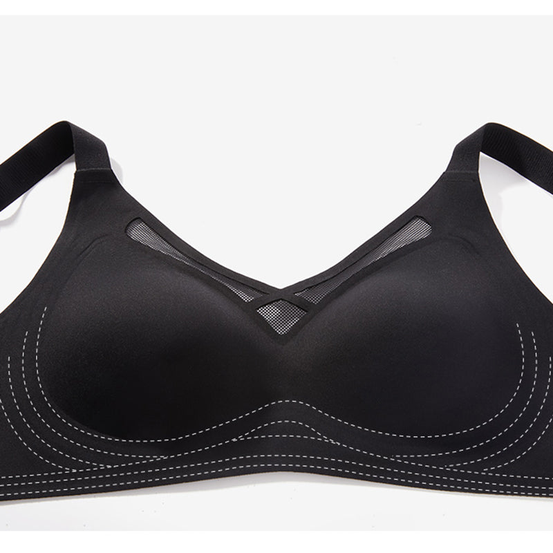 Filhot™ Low V Crossover Design Naked Feeling Seamless Bra Up To DDD