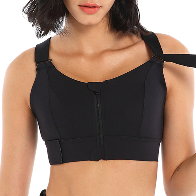 Filhot™ Front Zipper Adjustable Shockproof Yoga Sports Bra Up To 5XL