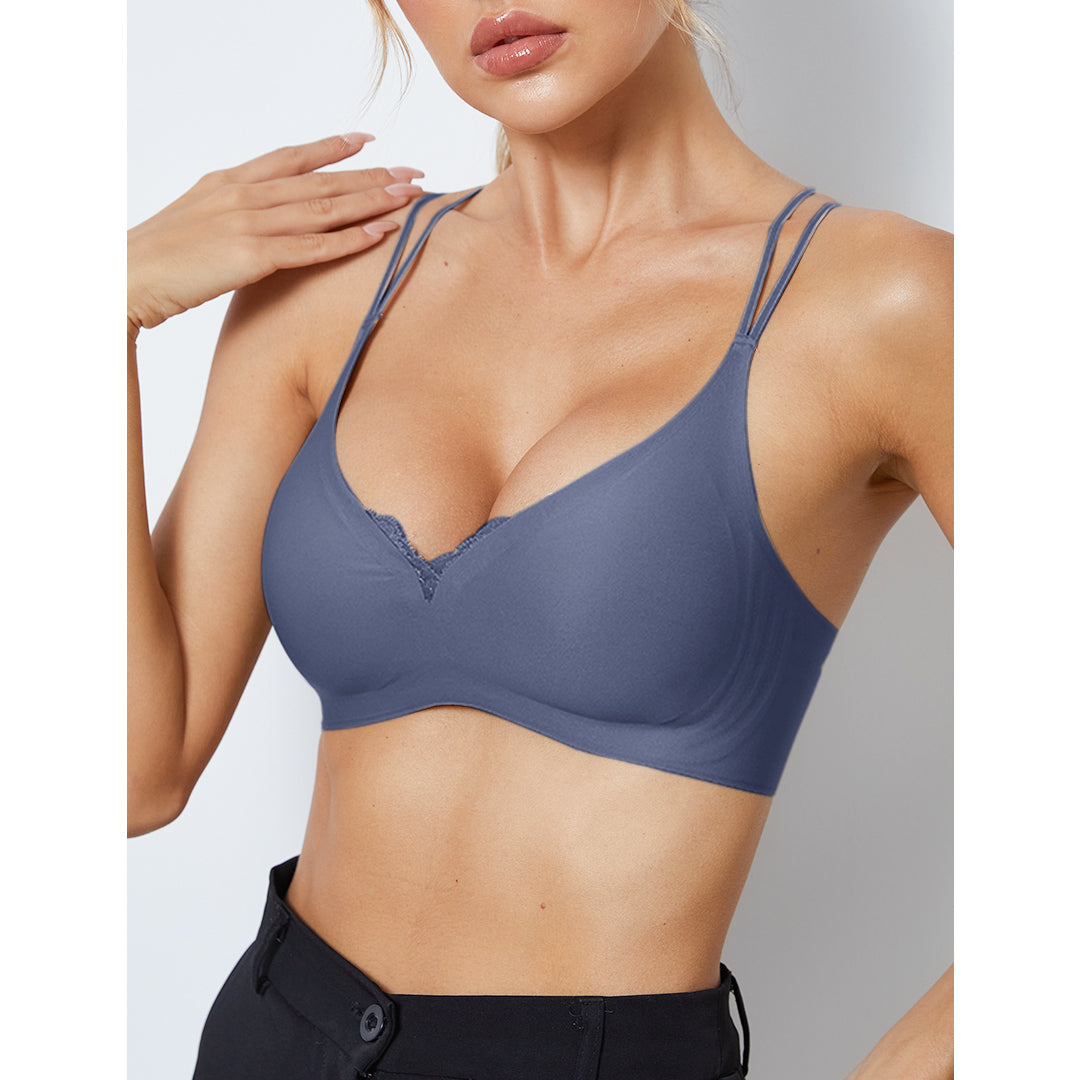 Summer Cooling Seamless Bra With X-back Design