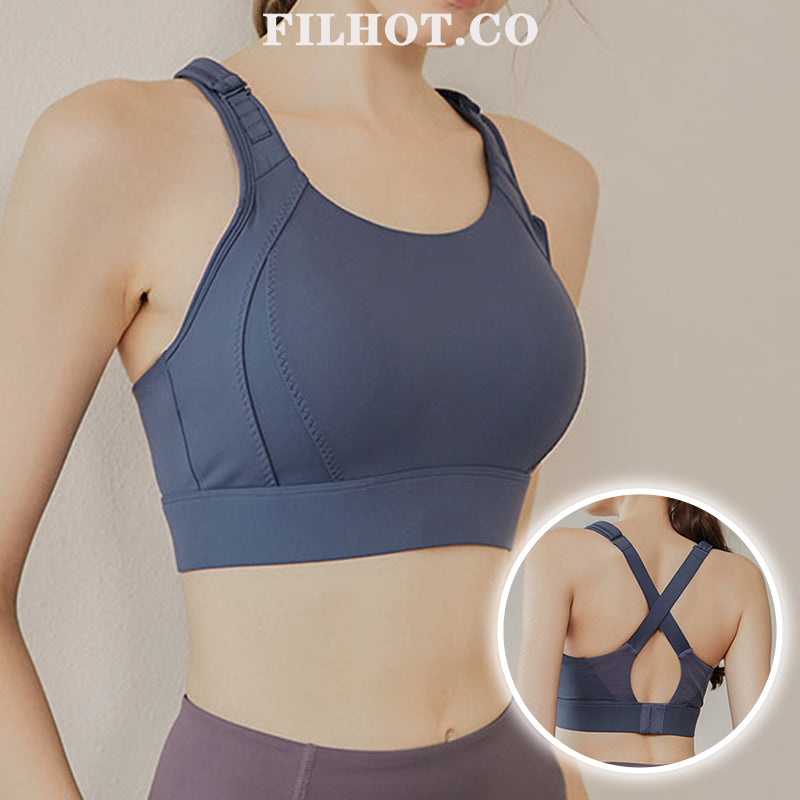 Filhot™ X-Back Mesh Sports Bra Up to 5XL