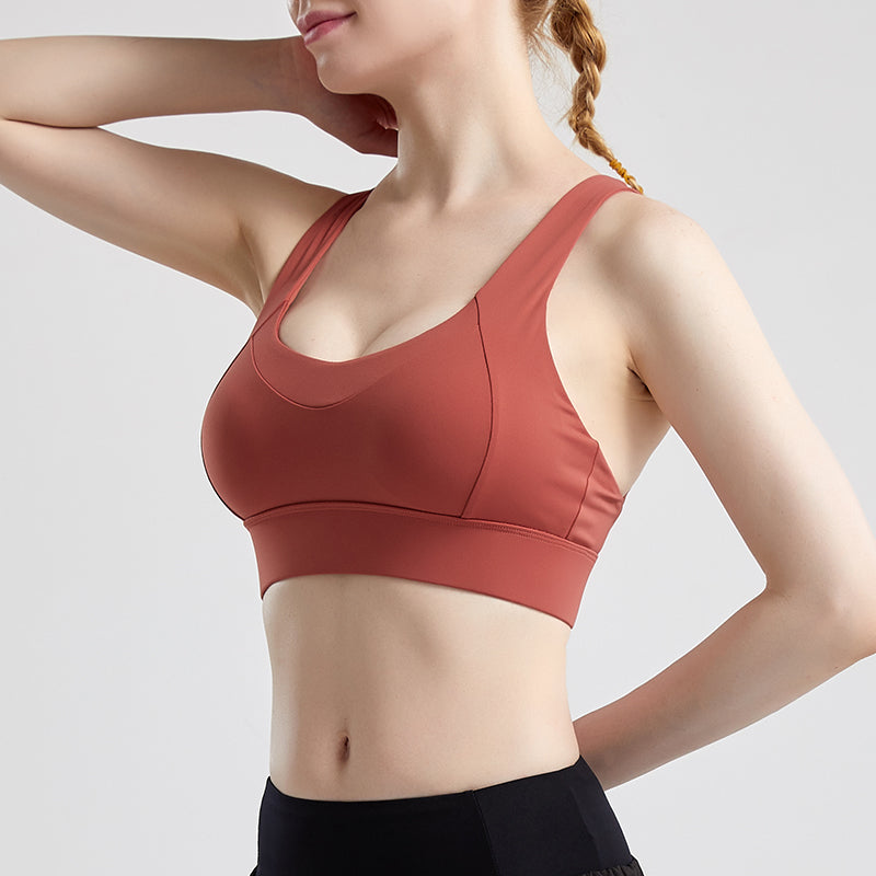 Filhot™ Super Elastic Criss Cross Back Sports Bra Up to 5XL