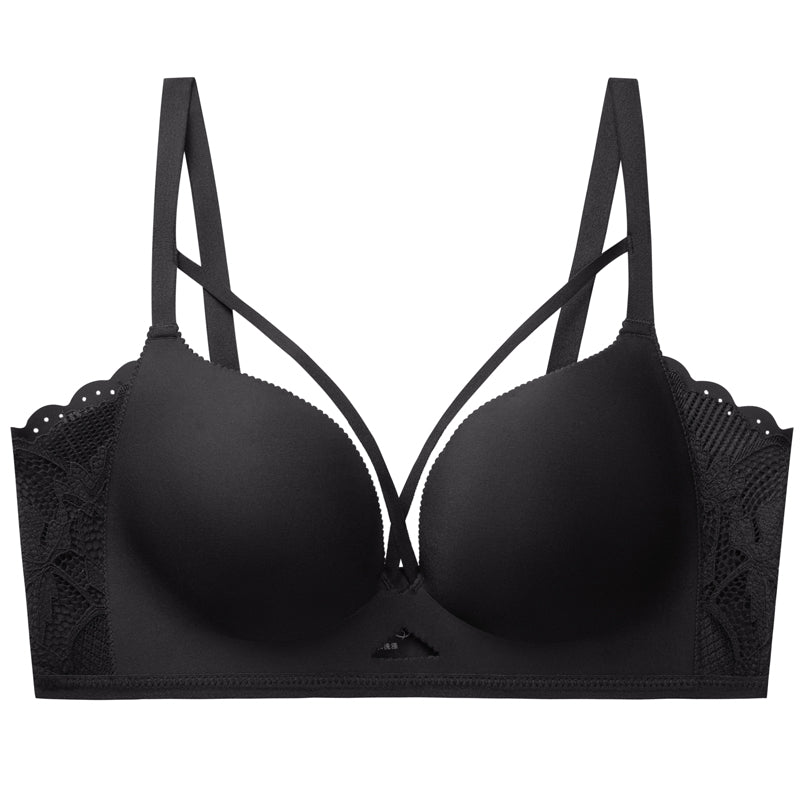 Filhot™ Deep V Seamless Push-up Wireless Lace Bra