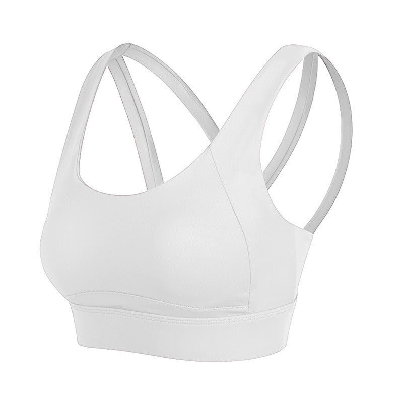 Filhot™ Cross Back Fixed Yoga Sports Bra Up To 4XL