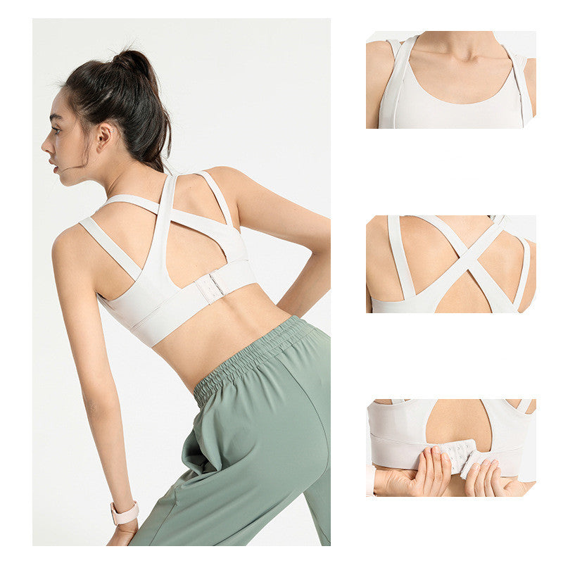 Filhot™ Back Cross Sports Bra Up to 4XL