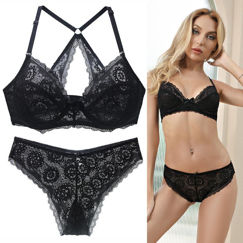 Sexy Lace Plus Size Breathable Push-Up Bra Set