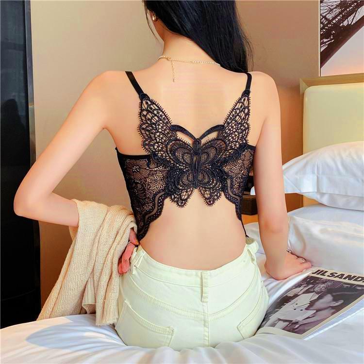 Butterfly Lace Camisole Bra with Pad