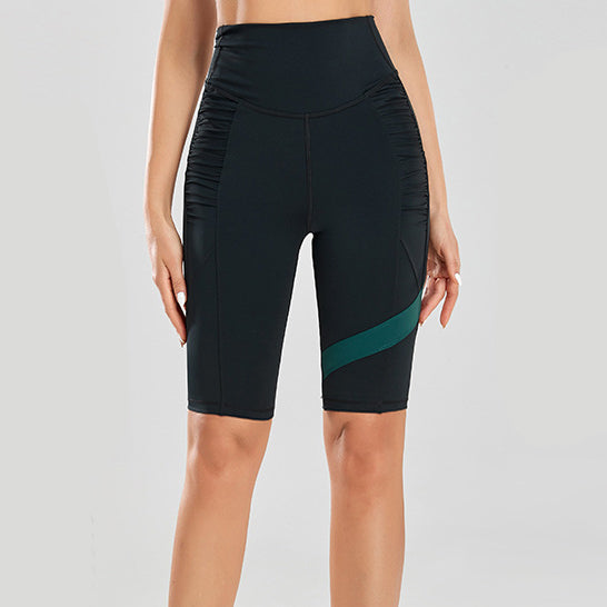 Filhot™ High Waisted Sports Shorts with Pocket