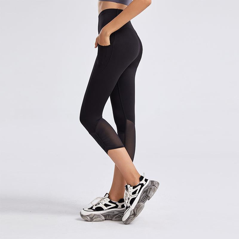 Filhot™ High Waist Workout Mesh Leggings With Pocket