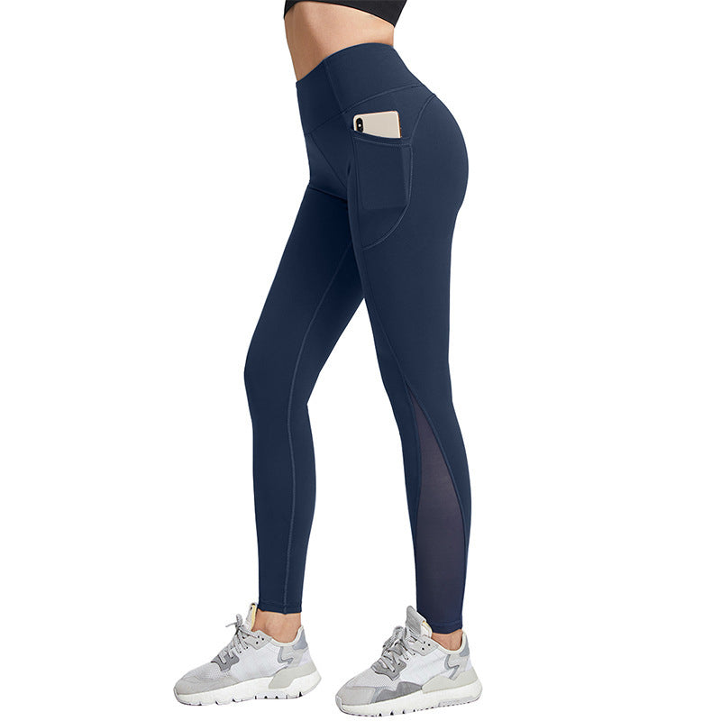 Filhot™ High-waisted Mesh Yoga Leggings With Side Pockets