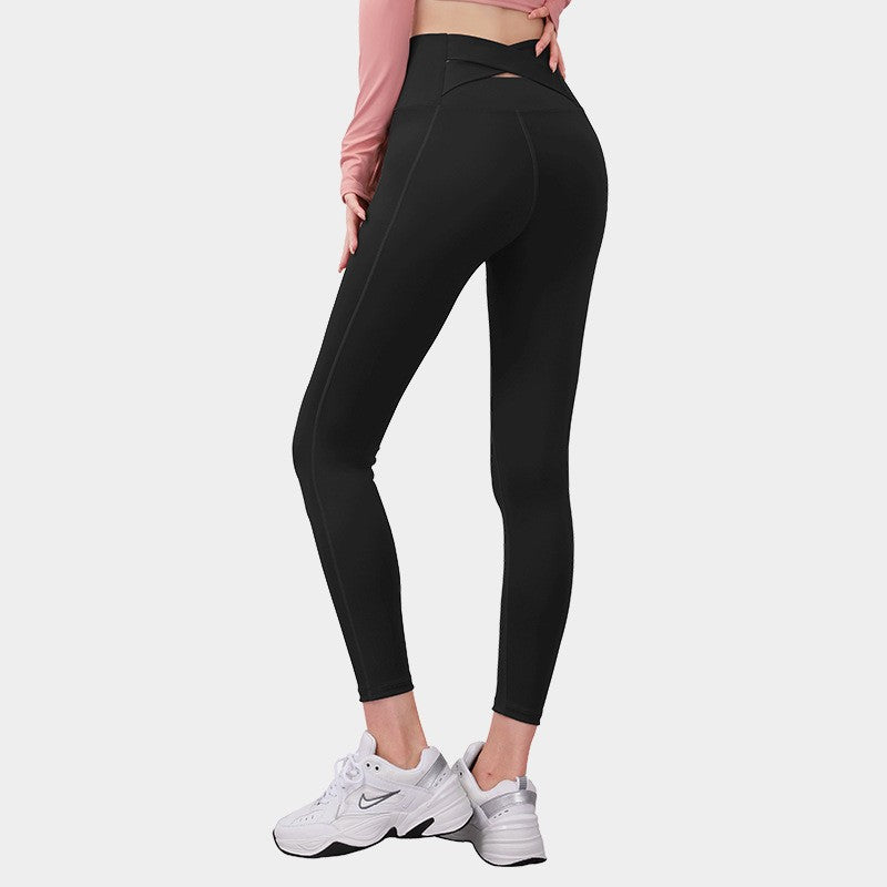 Filhot™ High-waisted Cross Back Stretchy Yoga Leggings