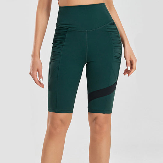 Filhot™ High Waisted Sports Shorts with Pocket