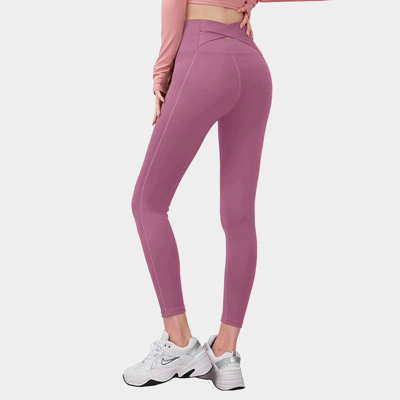 Filhot™ High-waisted Cross Back Stretchy Yoga Leggings